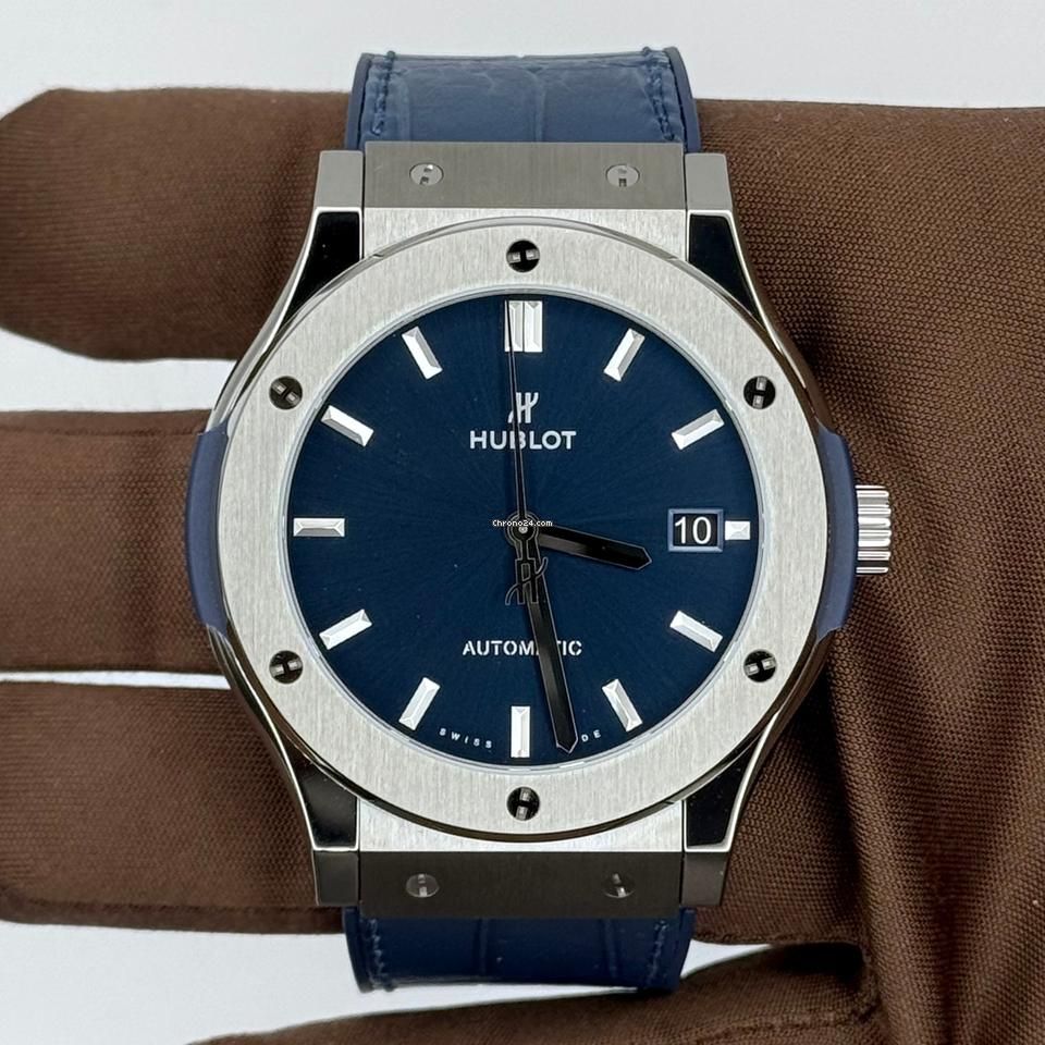 Hublot Classic Fusion Blue Sunray Dial – Titanium Luxury Men’s Watch