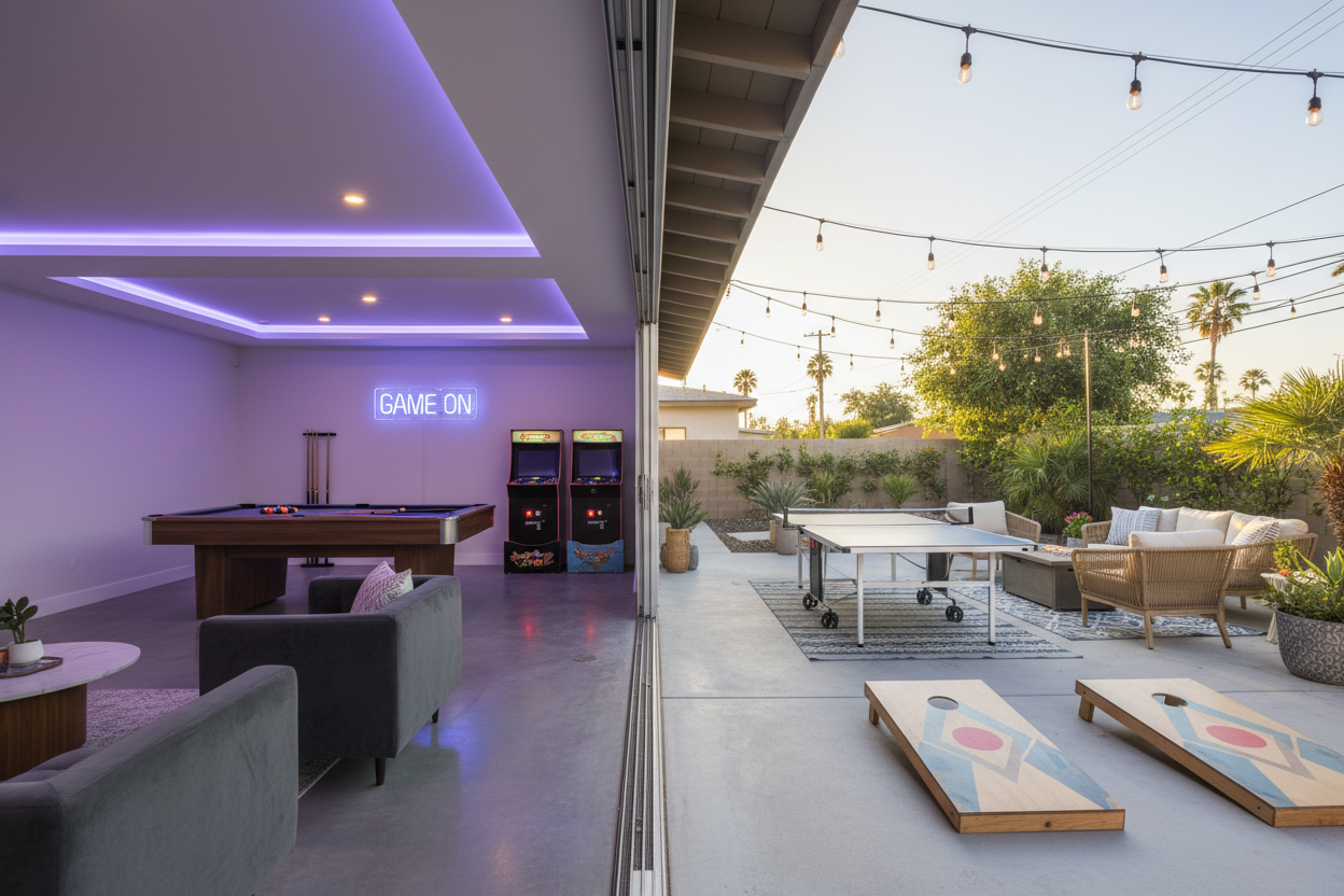 Game Room & Backyard