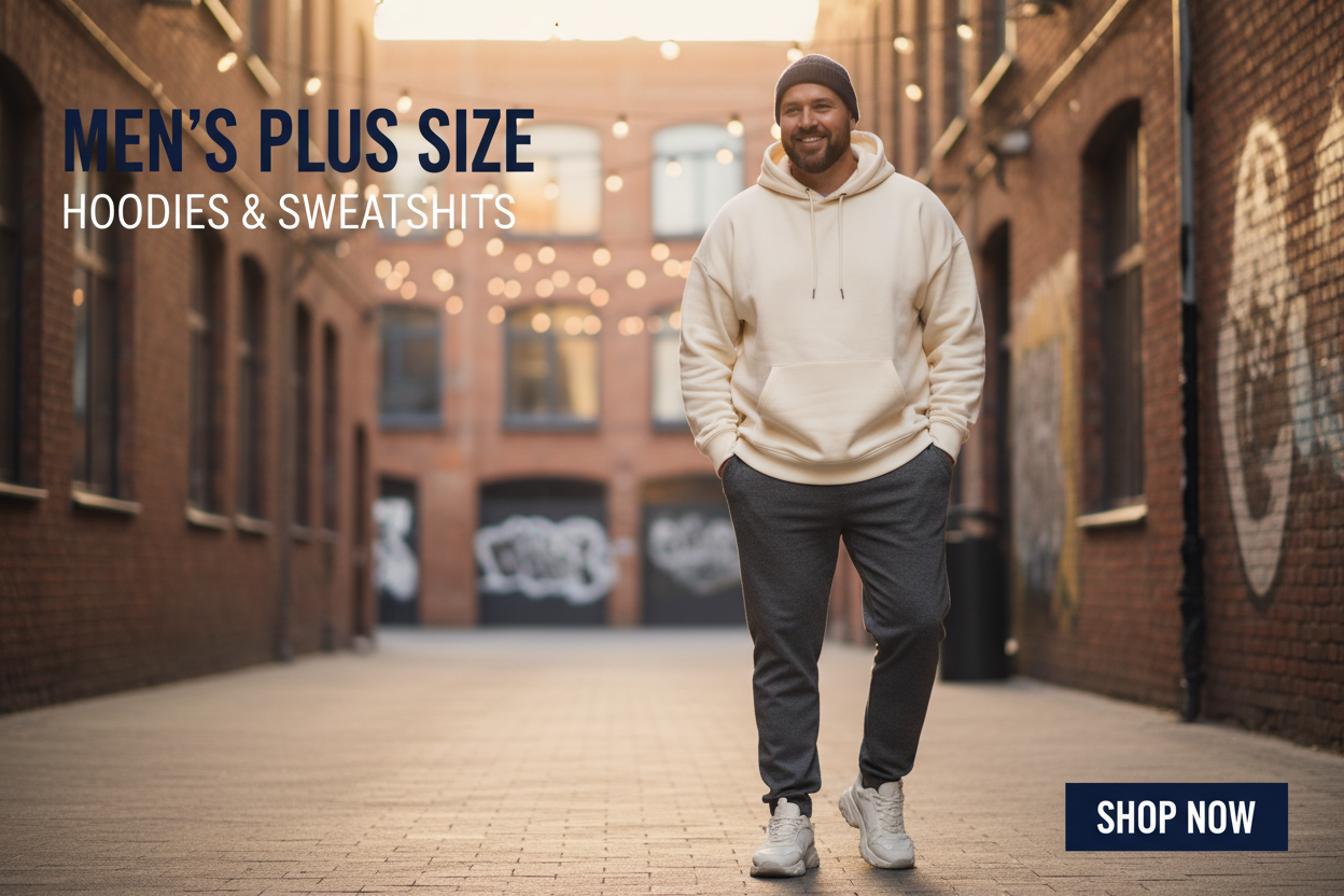 Men's Plus Size Hoodies & Sweatshirts