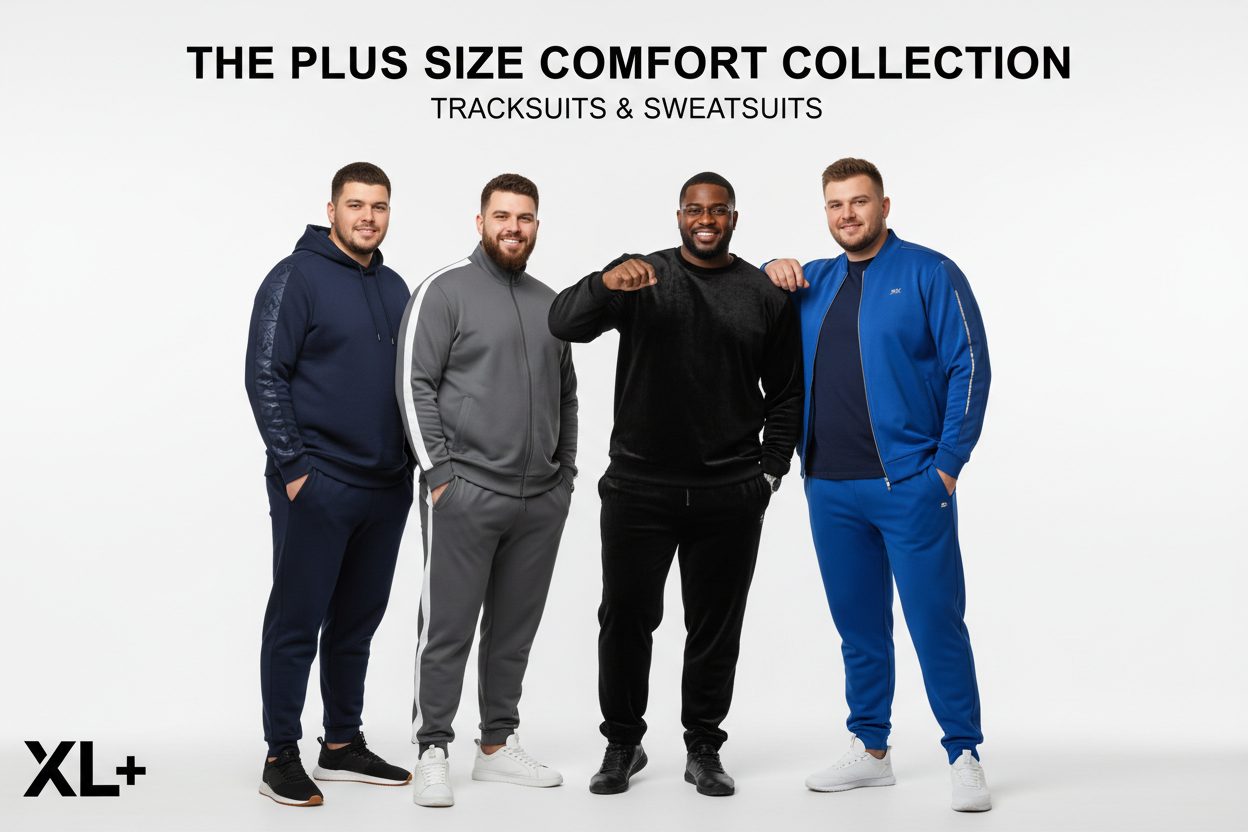 Men's Plus Size Tracksuits & Sweatsuits