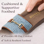 Women’s Flat Sandals with Golden Metal Accents – Open-Toe Summer Shoes