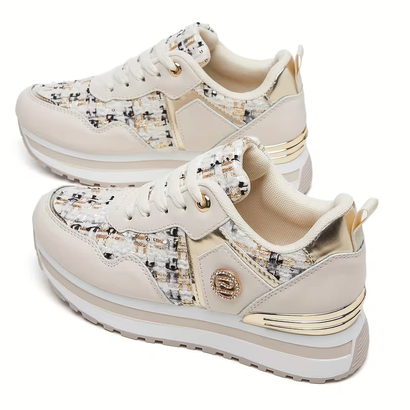 Women's Casual Running Sneakers – Raised Sole, Comfortable Spring Footwear
