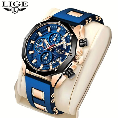 LIGE Men's Chronograph Wristwatch Watch