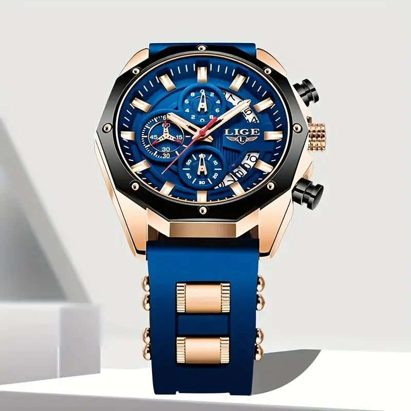 LIGE Men's Chronograph Wristwatch Watch