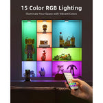 EZVALO RGB Under Cabinet Puck Lights - Black 6-Pack, Rechargeable Motion Sensor Lights, USB Powered LED Cabinet Lights, Remote Control, Dimmable Color-Changing Lighting for Kitchen, Wardrobe & Home