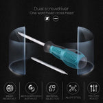 Double-Ended Screwdriver - Default Color, PH2 Phillips Dual-Purpose Screwdriver, Round Metal Shank, Non-Slip Ergonomic Handle, Hand Tool for Home Appliances, Small & Medium Machinery Repairs
