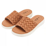 Women’s Quilted Platform Slide Sandals – Open-Toe Wedge Summer Shoes