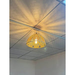 1pc Bohemian Handwoven Light Shade - Half-Circle Clip, Handmade Woven Plastic Dome Replacement Shade, Traditional Pendant Light Cover for Wall & Ceiling Fixtures, Home Decor for Living Room, Bedroom & Dining Room