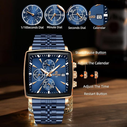 REWARD Rectangle Quartz Wristwatches