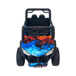 VLRA Super Sport Kids Electric Ride-On Jeep - Blue Off-Road Vehicle with Black Frame, Battery Powered 5-Speed Ride-On Car for Kids Ages 3-5, Outdoor Driving Toy