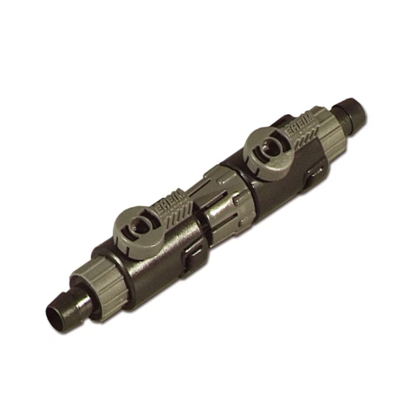 Eheim Double Tap Hose Valve – Black, 12/16mm Brass Connector for Aquarium Filter Hose, Water Flow Control & Maintenance