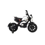 VLRA BIKE Electric Toy Motorcycle for Kids - White Battery Powered Ride-On Motorcycle with Training Wheels, Electric Drive, Kids Riding Toy for Ages 3-6, Outdoor Play Vehicle