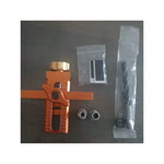 2-in-1 Cabinet Door Installation Template (Orange) - 6/8/10mm Perforated Mounting Jig with 7-40mm Range, Aluminum Alloy Woodworking Tool Kit