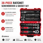 38-in-1 Precision Screwdriver Set - QX-T038, High-Precision Magnetic Tips, Small Bit Adapter, Magnetic Extension, Multi-Functional Repair Tool Kit, Storage Box for Home, Electronics, Car Repair & Decoration