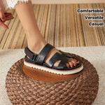 Women’s Retro Hollow Thick-Sole Slippers – Soft-Soled Casual Summer Beach Shoes