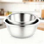 2-Piece Kitchen Colander Set – Draining Baskets & Mesh Sieves for Fruits and Vegetables