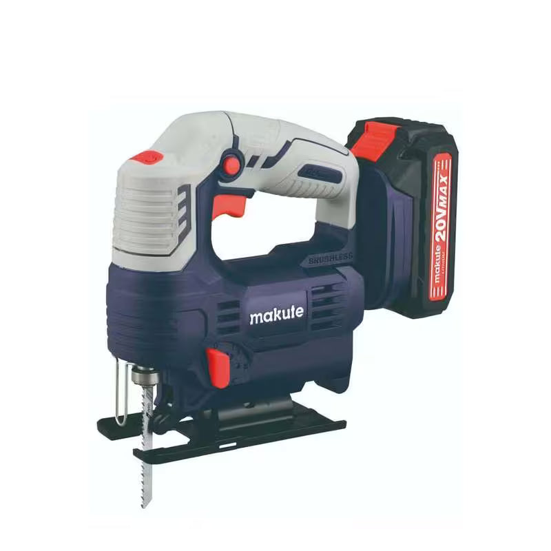 Makute CJS6501-2BL 20V Cordless Jigsaw (Dark Blue) – 65mm Cutting Depth, Adjustable Speed & 2.0Ah Battery