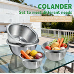 2-Piece Kitchen Colander Set – Draining Baskets & Mesh Sieves for Fruits and Vegetables