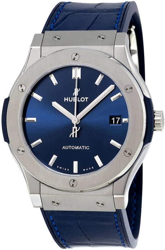 Hublot Classic Fusion Blue Sunray Dial – Titanium Luxury Men’s Watch