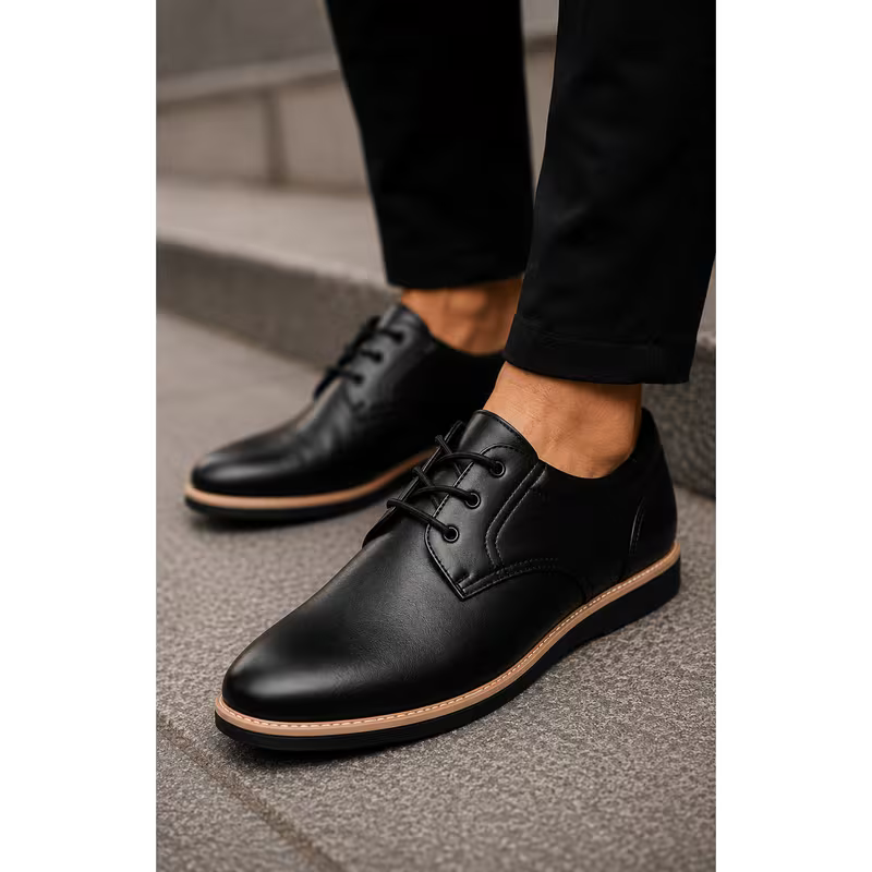 Men's Smart Casual Lace-Up Shoes – Black, Sepia & Navy Blue