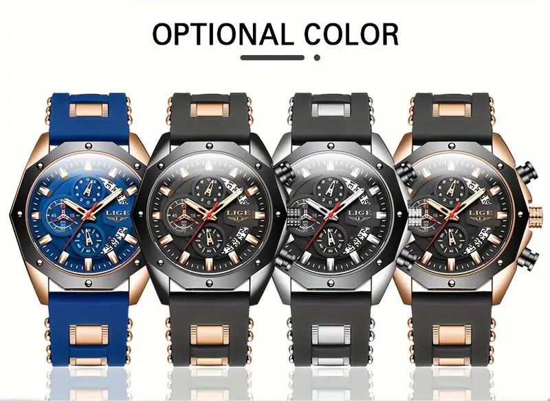 LIGE Men's Chronograph Wristwatch Watch