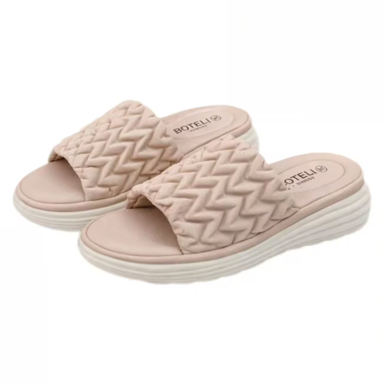 Women’s Quilted Platform Slide Sandals – Open-Toe Wedge Summer Shoes