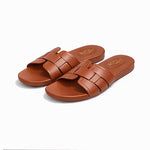 Women’s H-Strap Flat Slide Sandals – Lightweight Open-Toe Summer Shoes