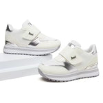 Women's Platform Sneakers – Thick Sole, Height-Increasing, Magic Tape Closure, Breathable