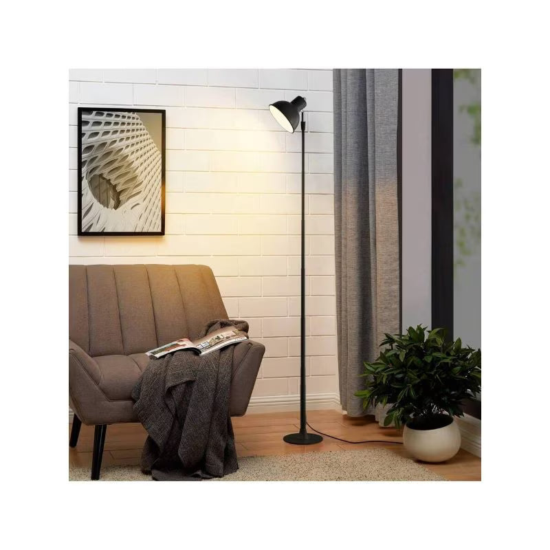 144.78cm Modern LED Floor Lamp - Black, Dimmable Standing Reading Lamp, 3000K-6500K Adjustable Color Temperature, Touch Switch, Adjustable Brightness & Height, USB Powered, Stylish Floor Light for Bedroom & Living Room
