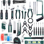 238pcs Home & Auto Tool Kit – Green, Complete Hand Tool Set with Storage Box, Wrenches, Sockets & Accessories for Garage, Home Repair & DIY Projects
