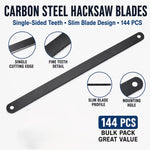 12-Inch Carbon Steel Hacksaw Blade – Black, 300mm Replacement Blade, 24 TPI Metal Cutting Blade for DIY & Workshop