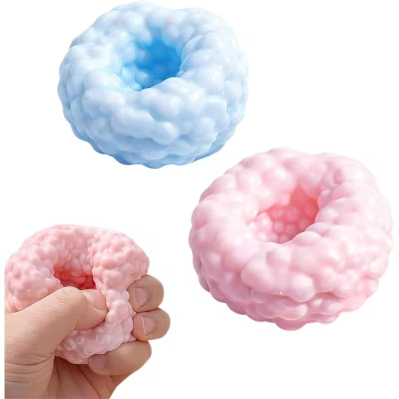 Mixed Color Ice Skin Shape Crunchy Stress Balls – 2pcs Moldable Squeeze & Sensory Fidget Toy Set