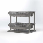 2-Tier Dish Drying Rack – Space-Saving Kitchen Organizer for Plates, Bowls & Utensils