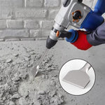 Heavy Duty Hex Shank Masonry Chisel - Silver, 10.16cm Thin Scraper, Alloy Steel Demolition Chisel, Concrete Crusher Tool, Hex Shank Hammer Drill Bit for Construction & Demolition
