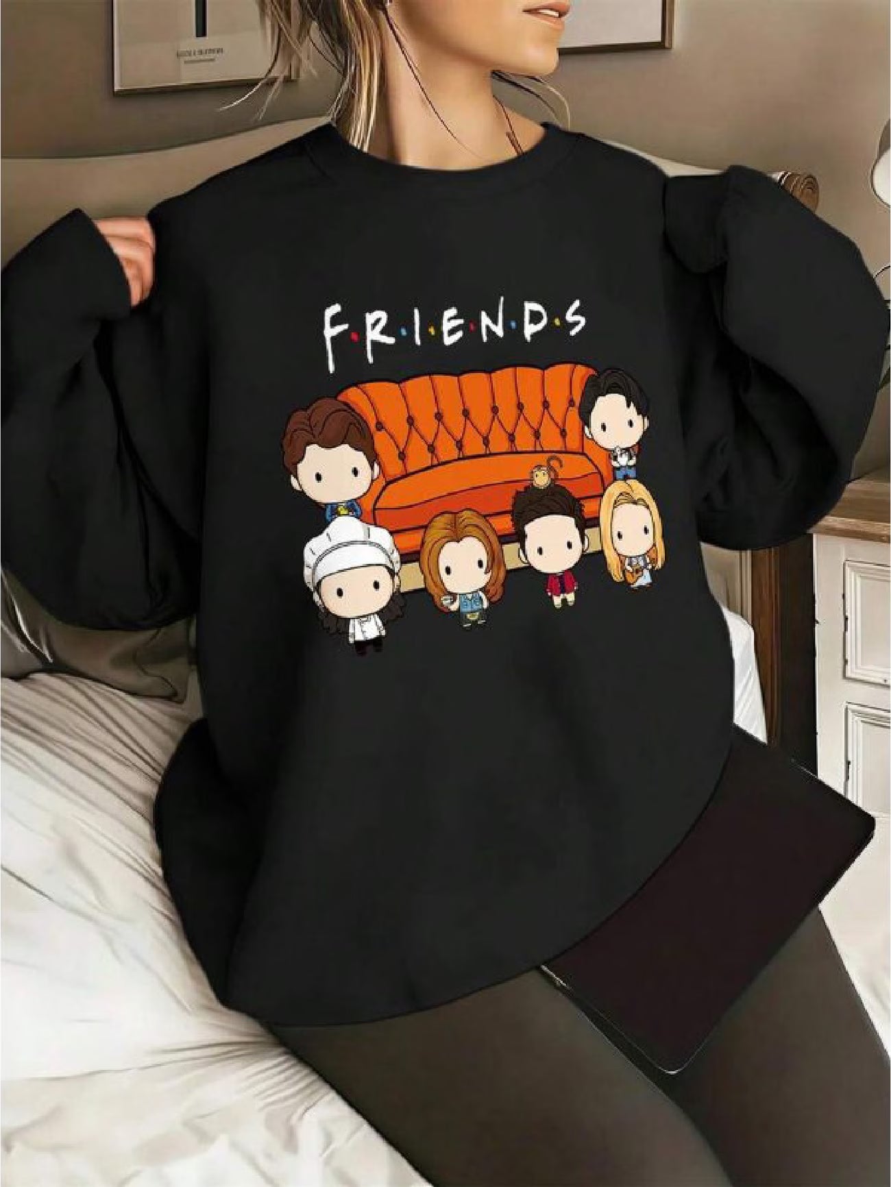 Plus Size Women’s Oversized Graphic T-Shirt – Casual Cartoon Print Drop Shoulder Top