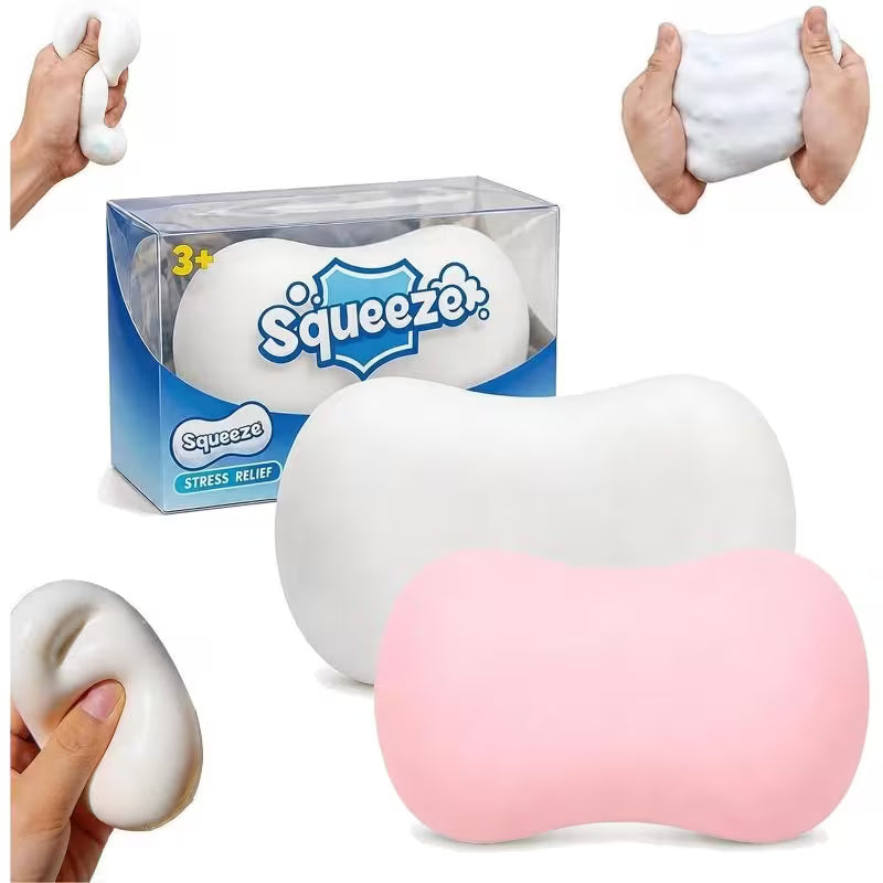 2-Pack Tan Bead-Filled Slow-Rising Squishy Toys – Realistic Squeeze Food Stress Relief Fidget for Adults, Office Decor & Gifts
