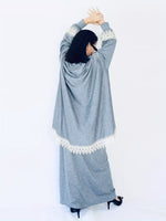 Women’s Soft 2-Piece Lace Prayer Robe Set – Comfortable Elastic Modest Wear