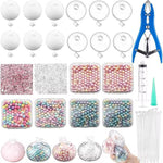 Mixed Color Stress Ball Making Kit – DIY Pressure Anxiety Relief Set with TPR Skins & Vacuum Tool