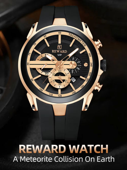 REWARD VIP Men's Chronograph Watch – Luminous & Waterproof