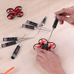 7pcs Hex Screwdriver Set - Black, 0.9mm, 1.27mm, 1.3mm, 1.5mm, 2.0mm, 2.5mm & 3.0mm Precision Hex Tools, Aluminum Alloy Handle, RC Model Repair Kit for Cars, Boats, Helicopters & Drones
