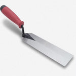 QLT Masonry Margin Trowel - Red Soft Grip Handle, 20.32cm x 5.08cm, MTSG82, Professional Masonry Hand Tool for Bricklaying, Mortar, Cement & Construction Work