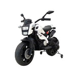 VLRA BIKE Electric Toy Motorcycle for Kids - White Battery Powered Ride-On Motorcycle with Training Wheels, Electric Drive, Kids Riding Toy for Ages 3-6, Outdoor Play Vehicle