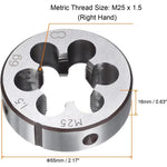 1pc M25 x 1.5 Metric Adjustable Thread Die - Steel Round Die, Right-Hand Threading Tool, External Thread Repair, Correcting & Cleaning Tool for Metal & Plastic