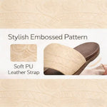 Women’s Square-Toe Geometric Flip Flop Sandals – Cushioned Flat Summer Slides