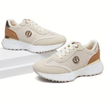 2025 Lightweight Running Shoes – Round Toe, Thick Platform, Non-Slip Sole