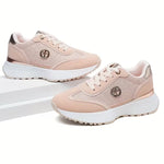 2025 Lightweight Running Shoes – Round Toe, Thick Platform, Non-Slip Sole