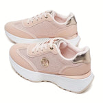 2025 Lightweight Running Shoes – Round Toe, Thick Platform, Non-Slip Sole