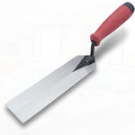 QLT Masonry Margin Trowel - Red Soft Grip Handle, 20.32cm x 5.08cm, MTSG82, Professional Masonry Hand Tool for Bricklaying, Mortar, Cement & Construction Work