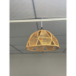 1pc Bohemian Handwoven Light Shade - Half-Circle Clip, Handmade Woven Plastic Dome Replacement Shade, Traditional Pendant Light Cover for Wall & Ceiling Fixtures, Home Decor for Living Room, Bedroom & Dining Room