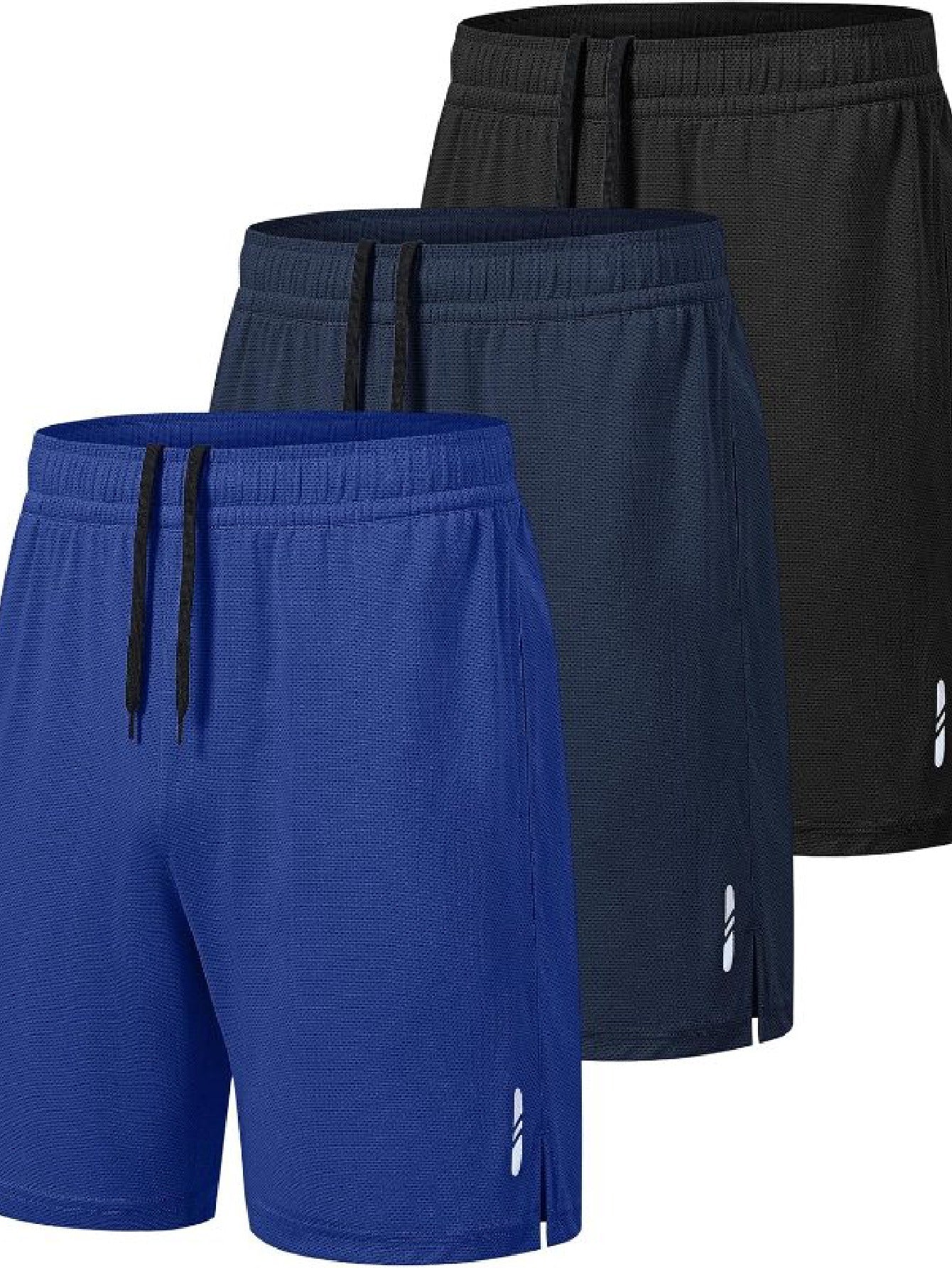 Men’s Quick-Dry Athletic Gym Shorts (3-Pack) – Lightweight Basketball & Workout Fitness Shorts with Elastic Waist